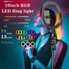 GFHSKRPL 10 Inch RGB Light with Remote LED Photographic Selfie Tripod with Stand view 3
