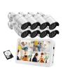H.265+ 12inch LCD TFT EDP POE NVR Set Full Color Night Vision Video Surveillance 3.6mm Motion Detection CCTV System Set(4PCS,8CH NVR and 8 Camera) view 2