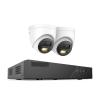 H500 5MP H.265+ Super HD POE Network Video Security System 4pcs Waterprof Outdoor POE IP Cameras 2.8mm Dome PoE Camera Kit(4T,Pink) view 1