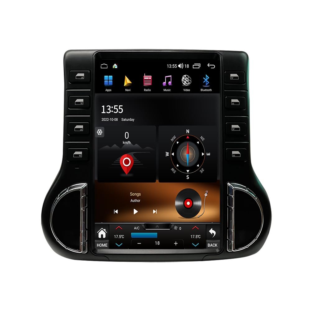 12.1inch Screen Android 14 Car Radio Stereo for Jeep Wrangler jk 2011-2017 GPS Navigation Support DSP in Dash Headunit Multimedia Player Car AutoRadio (for Year 2015-2017, 4+64GB)