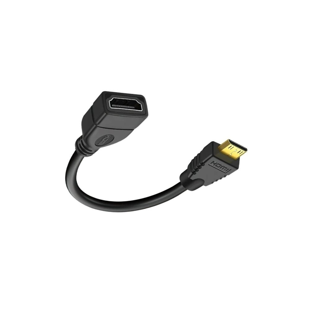 Monitor Conversion Cable Mini HDMI to Female HDMI Extension Cable 90 Degree Elbow Adapter for TV Box/Stick Camera PS4 PS5 Xbox 4K 2K Converter Short Wire Display Conversion Line(Upward Bend)