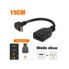 Monitor Conversion Cable Mini HDMI to Female HDMI Extension Cable 90 Degree Elbow Adapter for TV Box/Stick Camera PS4 PS5 Xbox 4K 2K Converter Short Wire Display Conversion Line(Upward Bend) view 3