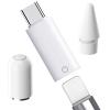 BDJXCUSA 3 Pack USB C to Pencil Charger Adapter for Apple Pencil 1st Generation,USB C Male to for Lightning Female Bluetooth Pair Connector for iPad A16 11th,10th,Top Cap,Pen Tip for iPencil 1 Gen view 1