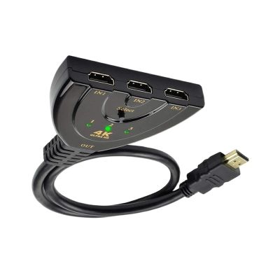 Monitor Conversion Cable 3 in 1 Out 4K HDTV Splitter 3-Port HD Switcher Selector HD Cable Supports Full HD 4K 1080P 3D Player HDTV,PS4 Game Console Display Conversion Line