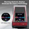 Futuristic Truck Model Bluetooth Replica Speaker with LED Display Screen  Considerate Gift for Car Design Fans & Audio Users, TWS Stereo, FM, USB/TF Playback, LED Headlights, Built-in Mic (Red) view 4