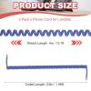PATIKIL 2 Pack Phone Cord for Landline, 13.1 Feet(Coiled 1.96 Feet) RJ9/RJ10 4P4C Landline Handset Cord Universal Telephone Phone Cable for Telephone Handset Accessory, Blue view 2