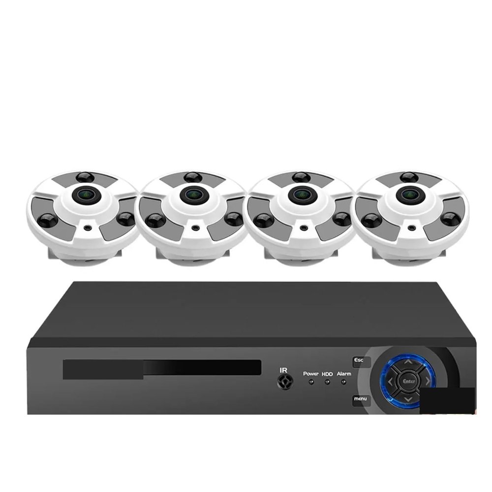 5MP POE Dome Security Camera System 8CH 4K NVR Kit Outdoor Waterproof Panoramic Security Surveillance IP Camera System Kit(4PCS,8CH NVR 4 Camera_AU Plug)