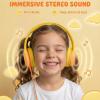 ADOOPE Wired Kids Headphones with USB C Plug, 85dB Safe Volume, Adjustable Headband, Tangle-Free Cord Headphones for School, Tablet, Travel (Yellow & Orange, with Microphone) view 3