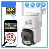 LNBBEQ 8MP 4K PTZ WiFi Camera 5X Digital Zoom Outdoor Surveillance Camera Human Detection Night Vision 5G Security Camera(AU Plug,8MP Add 64G Card) view 2