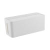 Cable Management Box Organizer with Phone Holder, Portable Cord Cover Case for Loose Wires and Messy Cables, Desktop Protector 12.6x5.31x4.92 inch- White view 1