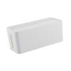 Cable Management Box Organizer with Phone Holder, Portable Cord Cover Case for Loose Wires and Messy Cables, Desktop Protector 12.6x5.31x4.92 inch- White view 2