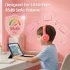 ADOOPE Wired Kids Headphones with USB C Plug, 85dB Safe Volume, Adjustable Headband, Tangle-Free Cord Headphones for School, Tablet, Travel (Coral Red & Soft Peach, Without Microphone) view 2