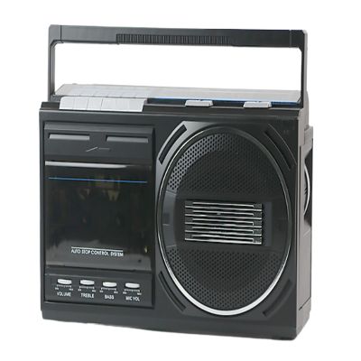 Dpofirs Cassette Tape Player, Portable Cassette Player, with Bluetooth AM FM SW Radio, USB to MP3 Converter, Built in Mic, Stereo 5W Speakers, AC DC Powered (US Plug 110V)