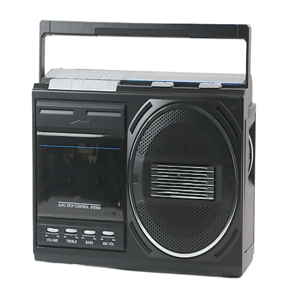 Dpofirs Cassette Tape Player, Portable Cassette Player, with Bluetooth AM FM SW Radio, USB to MP3 Converter, Built in Mic, Stereo 5W Speakers, AC DC Powered (US Plug 110V)