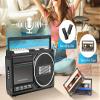 Dpofirs Cassette Tape Player, Portable Cassette Player, with Bluetooth AM FM SW Radio, USB to MP3 Converter, Built in Mic, Stereo 5W Speakers, AC DC Powered (US Plug 110V) view 2