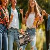 Dpofirs Cassette Tape Player, Portable Cassette Player, with Bluetooth AM FM SW Radio, USB to MP3 Converter, Built in Mic, Stereo 5W Speakers, AC DC Powered (US Plug 110V) view 3