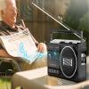 Dpofirs Cassette Tape Player, Portable Cassette Player, with Bluetooth AM FM SW Radio, USB to MP3 Converter, Built in Mic, Stereo 5W Speakers, AC DC Powered (US Plug 110V) view 4
