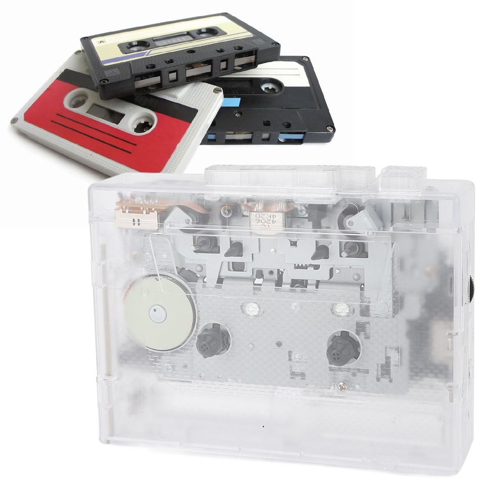 Bewinner Retro Cassette Recorder Player, Portable Cassette to MP3 Digital Converter, Tape Player with Bluetooth FM Radio & 3.5mm Headphone Jack for Music Voice Recordings