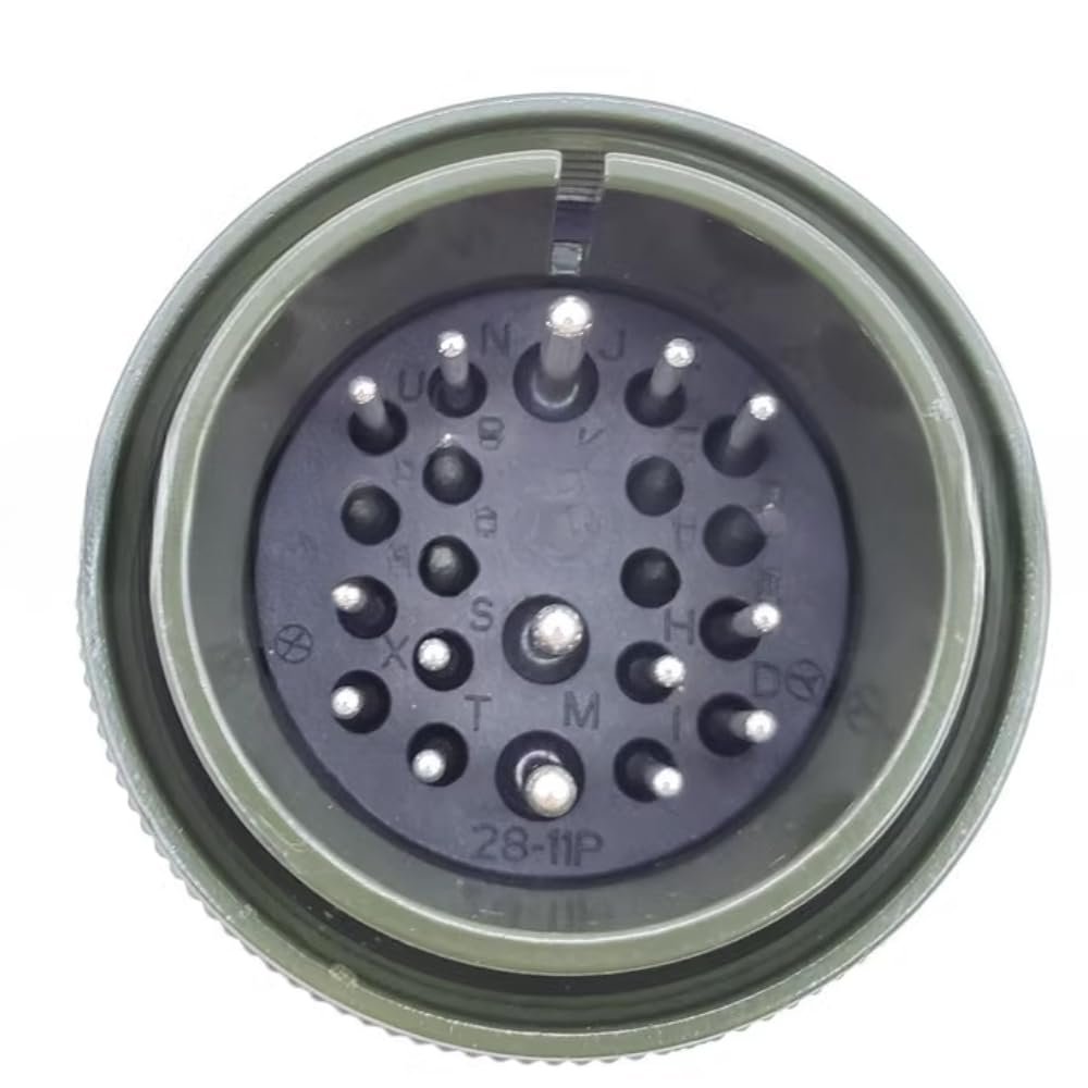 KETDDYEG 1Pc only not Like pic Shown 4-axis Connector Aviation Plug 28-11S 22 pin Connector 17(28-11 Male Straight Head Without Tail Clip)