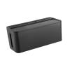 Cable Management Box Organizer with Phone Holder, Portable Cord Cover Case for Loose Wires and Messy Cables, Desktop Protector 12.6x5.31x4.92 inch- Black view 1
