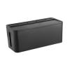 Cable Management Box Organizer with Phone Holder, Portable Cord Cover Case for Loose Wires and Messy Cables, Desktop Protector 12.6x5.31x4.92 inch- Black view 4