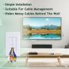 5 Pack Brush Wall Plate with Low Voltage Mounting Bracket, Cable Pass Through In-Wall Management for TV/HDMI/Coax/Speaker/Ethernet Cable (Single Gang White) view 4