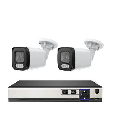 QDVOPHZA Two Way Audio AI Full Color Night Vision Camera System Motion Detection Remote Access Anytime P2P POE IP Camera CCTV NVR Set(1t,4CH NVR 2pcs Cam)