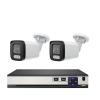 QDVOPHZA Two Way Audio AI Full Color Night Vision Camera System Motion Detection Remote Access Anytime P2P POE IP Camera CCTV NVR Set(1t,4CH NVR 2pcs Cam) view 1