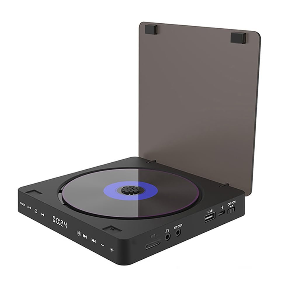 ElekVerse Mini DVD Player for TV with HD AV Port Touch Button Remote Control, All Region Free, Support CD DVD VCD USB Flash HD Video Playback Players for Home