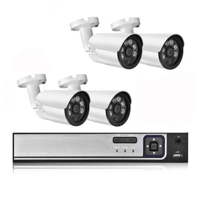 Face Detect H.265+ 5MP HD POE NVR Kit CCTV Security System Metal Outdoor Audio IP Camera Bullet Video Surveillance Set(4T,NVR and 4pcs Cam)