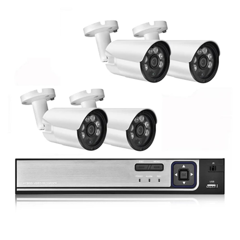 Face Detect H.265+ 5MP HD POE NVR Kit CCTV Security System Metal Outdoor Audio IP Camera Bullet Video Surveillance Set(4T,NVR and 4pcs Cam)