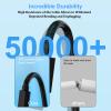 AIAUXAI 8M/26FT USB C Cable Long Power Extension Cord for Xiaomi Mi Camera 2K/CCTV/Blink Mini 2/eufy Indoor Cam Security Cameras,USB to USBC Outdoor Indoor Cord with Wire Clips Cable Nails,Black view 4
