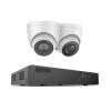QDVOPHZA H500 5MP H.265+ Super HD POE Network Video Security System 4pcs Waterprof Outdoor POE IP Cameras 2.8mm Dome PoE Camera Kit(1t,8pcs Side Brush)