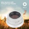 Asixxsix Camera Manual Focus Lens, 25mm F1.7 FX Mount Manual Focus Fixed Lens with Large Aperture, Fixed for X E1, X E2, A5, A7, S10, S1, M5 (Silver) view 4