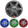 2 Pair (Qty 4) of 8" 450 Watt Peak Power 2-Way High-Perfomance Marine Multicolor LED Audio Speakers w/White and Gray Grilles, 12" LED Subwoofer, 16 Gauge 50 ft Speaker Wire view 3