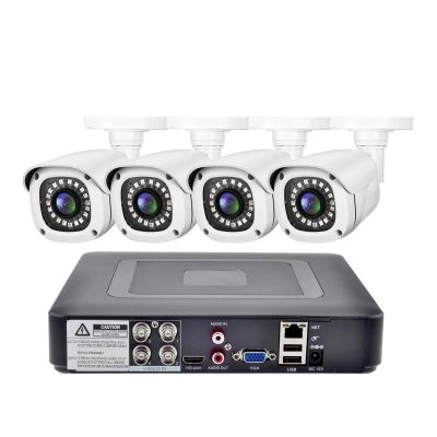 Face Detection AHD Camera Kit Outdoor Security Video Recorder Surveillance System 5MP 2MP 1080P CCTV DVR Set Email Alarm(1T,1MP Cam Kit Cable)