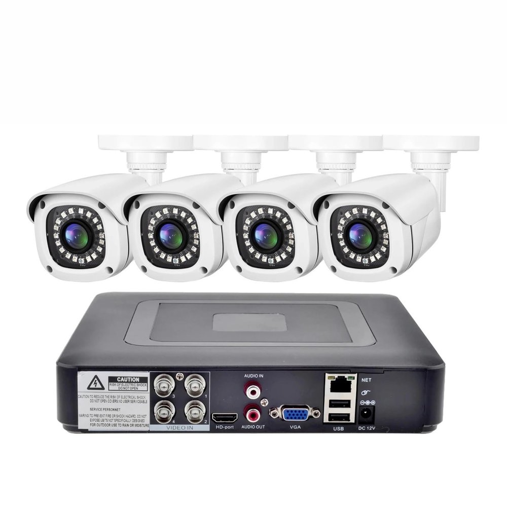 Face Detection AHD Camera Kit Outdoor Security Video Recorder Surveillance System 5MP 2MP 1080P CCTV DVR Set Email Alarm(1T,1MP Cam Kit Cable)