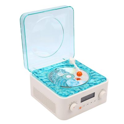 Dpofirs The Waves CD Player, Retro Bluetooth Speaker with White Noise, Portable Wireless Record Player HiFi Speaker for Home Room Desk Party