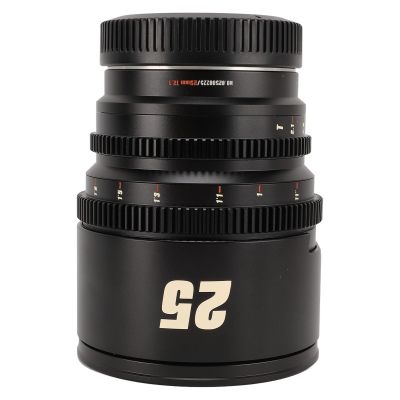 AKLOSIPY 25mm T2.1 Cine Lens Film Lens Cinema with 260 Extended Focus Range Stepless Focus Gear for R RP R5 R6 R3 Camera (Black)