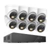 H500 5MP H.265+ Super HD POE Network Video Security System 4pcs Waterprof Outdoor POE IP Cameras 2.8mm Dome PoE Camera Kit(4PCS,6pcs Side Brush) view 1