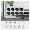 Explosion-Proof H.265 8CH 3MP POE Security Camera System NVR Kit Audio IP Camera Indoor Outdoor CCTV Surveillance NVR Set(4PCS,8CH NVR and 2 Camera_NO Card) view 3