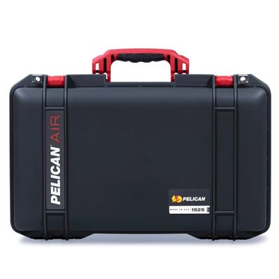 Black & Red Pelican 1525 air case. Comes with pluck foam interior.