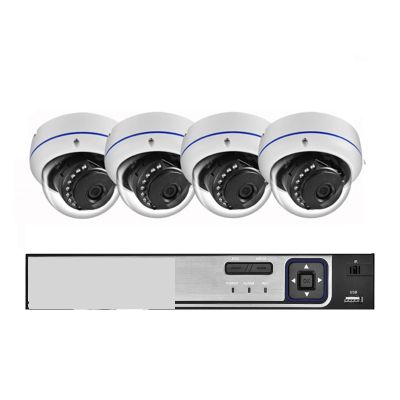 QDVOPHZA HD 8MP Dome IP Camera System Face Detection 4k 4CH POE NVR Kit Smart E-Mail Alerts 2/4pcs Camera Video Surveillance Set(2T,4CH NVR 4PCS 8MP)