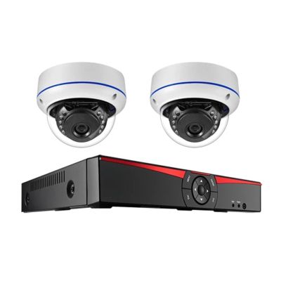 4CH 5MP POE NVR Kit Security Camera System 5MP 3MP IR Outdoor CCTV Dome Audio POE IP Camera Video Surveillance Set(2T,2PCS 3MP Cameras)