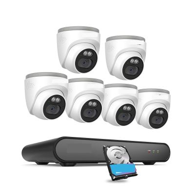 8CH 3K PoE Security Camera System 3K 5MP 8 Channel NVR 4MP HD Outdoor IP Cameras Dome Home CCTV Video Surveillance Kit(8CH NVR 6Cameras)