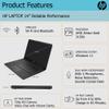 HP Sleek Portable Laptop  16GB RAM, 1.25TB Storage (128GB SSD + 128GB External + 1TB Cloud), HD Display, Windows 11, 1-Year Microsoft 365, w/Wireless Earbuds Black, Study, Work & Entertainment view 2