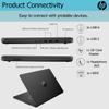 HP Sleek Portable Laptop  16GB RAM, 1.25TB Storage (128GB SSD + 128GB External + 1TB Cloud), HD Display, Windows 11, 1-Year Microsoft 365, w/Wireless Earbuds Black, Study, Work & Entertainment view 3