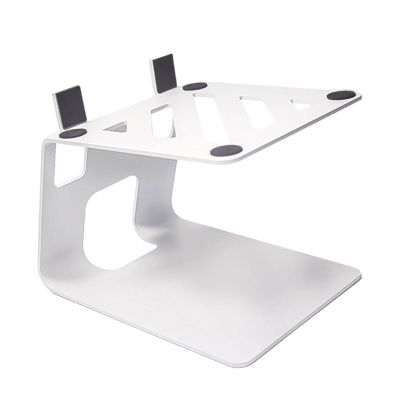 BaotyJie Desktop Speaker Stand Audio Bracket Shock Absorbing Professional Anti Slip Sturdy Multipurpose Tabletop Computer Speaker Rack, White