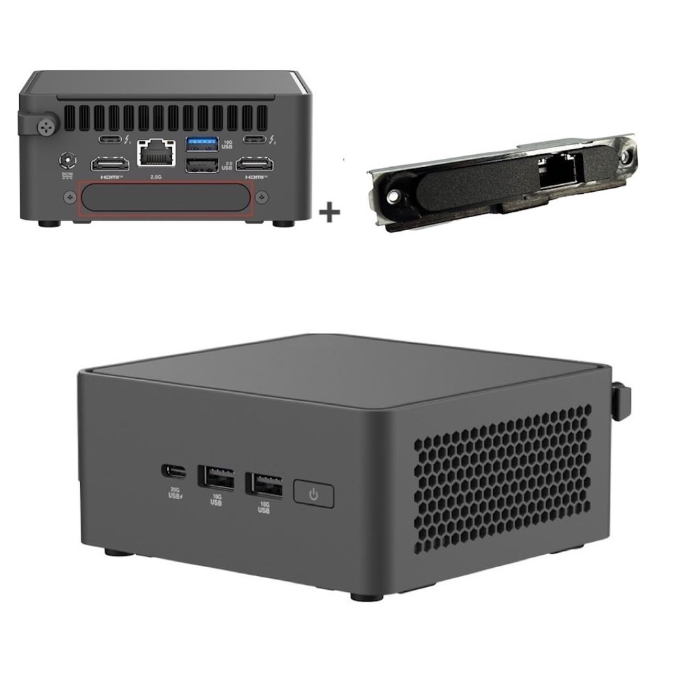 Cutesliving NUC 15 Pro Thick Mini PC with 2.5G Ethernet LAN Expansion Module | Core Ultra 5 225H 14-Core | 64W TDP | DDR5-6400 96GB Max | PCIe 5.0 SSD | Wi-Fi 7 | Dual Thunderbolt 4(16G+512G)