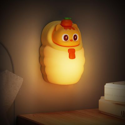 MRSCOZ LED Night Light, Rechargeable Touch Lamp for Nursery, Bedside Lamp with Cute Animal Design, Orange